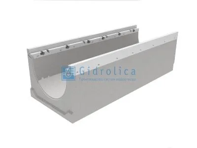 Лоток водоотводный бетонный коробчатый (СО-300мм), с оцинкованной насадкой, с уклоном 0,5% КUу 100.39,9 (30).45,5(38,5) - BGZ-V, № 12