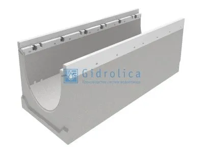 Лоток водоотводный бетонный коробчатый (СО-200мм), с оцинкованной насадкой, с уклоном 0,5% КUу 100.29,8 (20).34,5(27,5) - BGZ-V, № 10