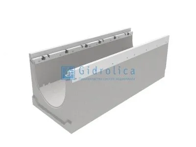 Лоток водоотводный бетонный коробчатый(СО-150мм), с оцинкованной насадкой КU 100.24,8 (15).31,5(25)-BGZ-V, № 15-0