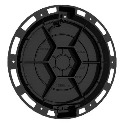 Люк чугунный Gidrolica Street ТМ(Д400)-2-60 (&quot;К&quot;, канализационная шахта) 